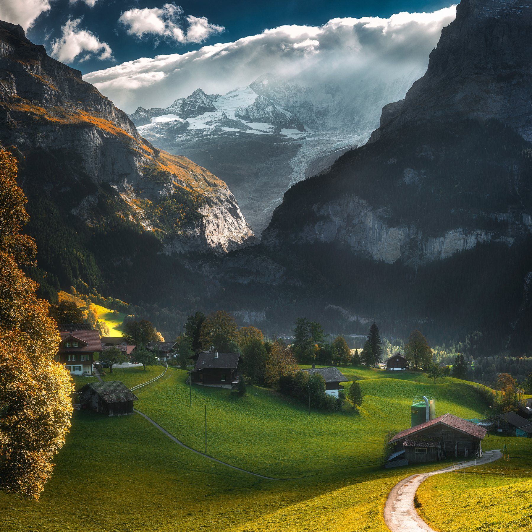landscape,swiss,mountains,panorama,grindelwald,пейзаж,горы,швейцария, Olegs Bucis