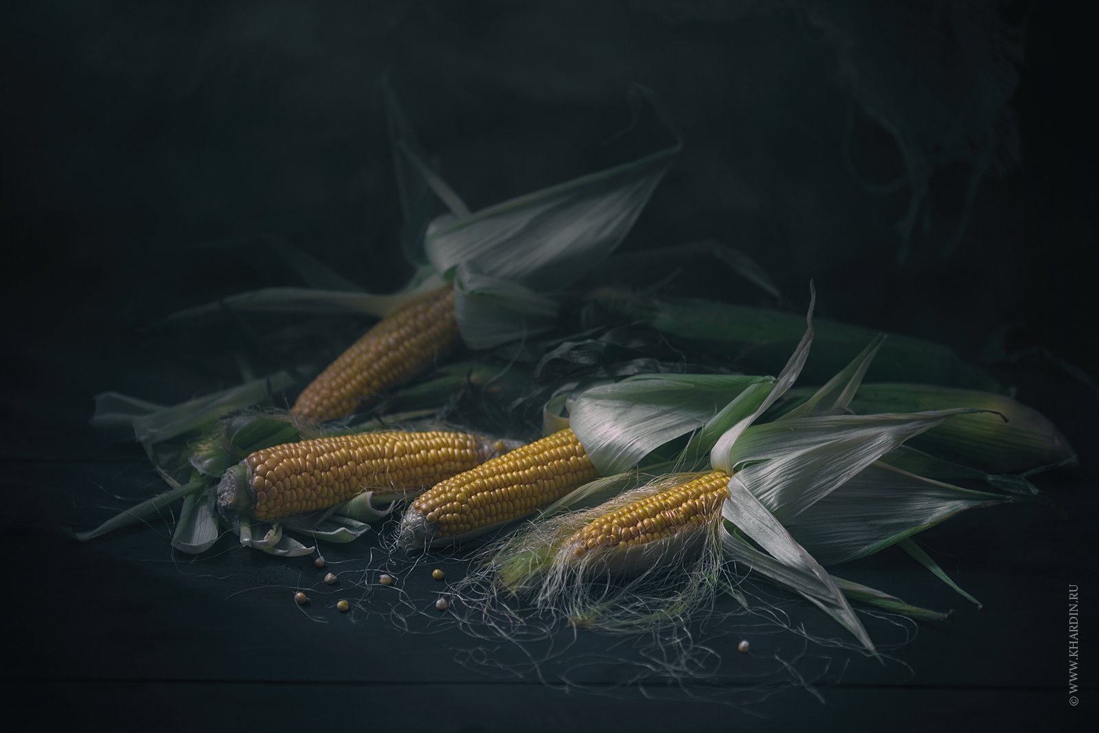 rustic, corn, dark, food, Alexander Khardin