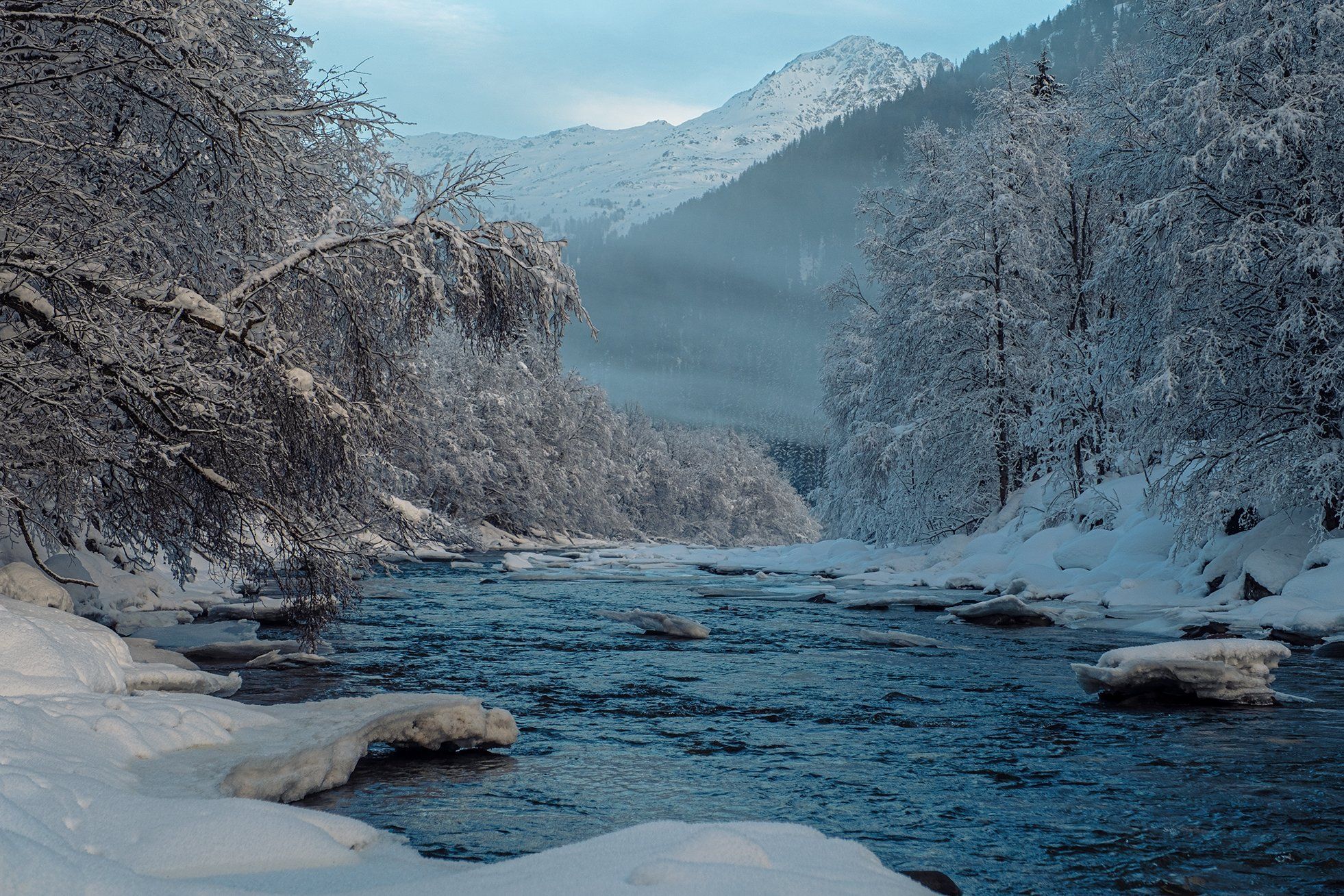 swiss, switzerland, alpine, river, snow, winter, зима, снег, река, швейцария, альпы, Владимир Эделев
