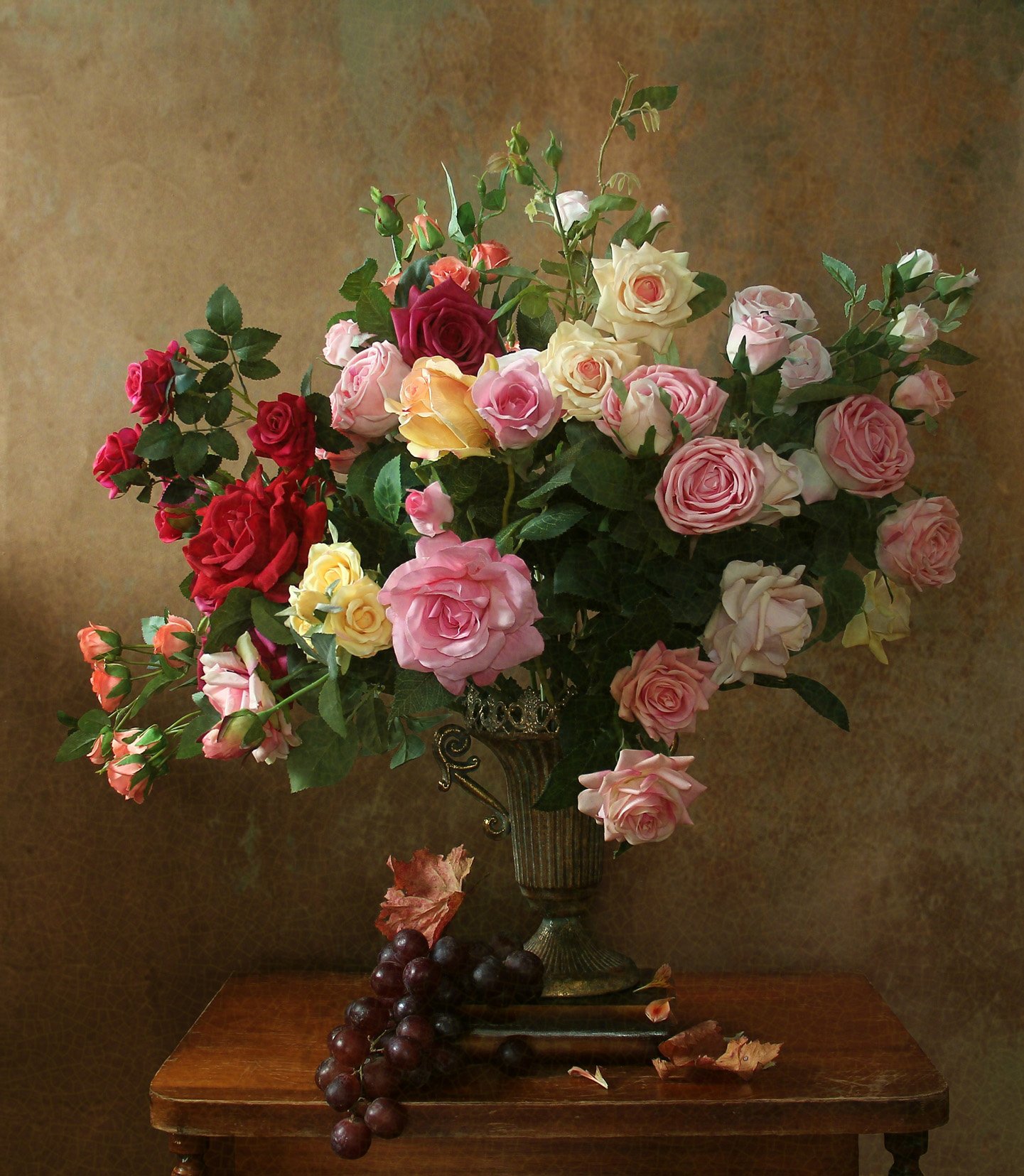 розы, натюрморт, букет цветов,  марина филатова, Марина Филатова
