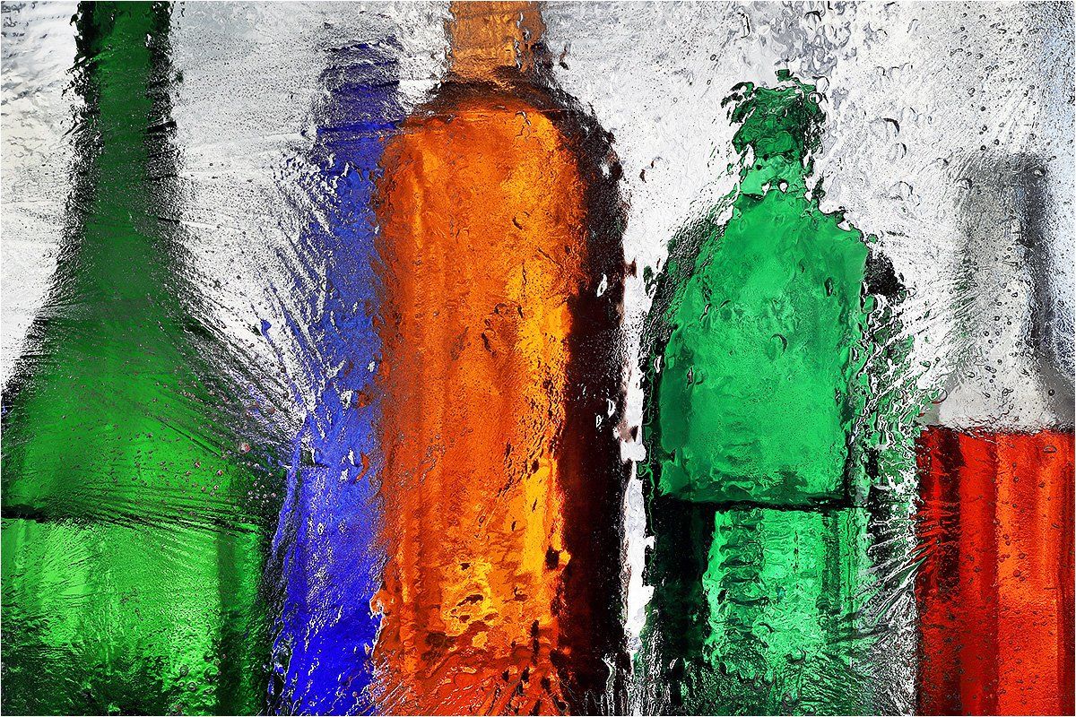 стекло, бутылка, бутылки, лёд, натюрморт,, Victor Pechenev