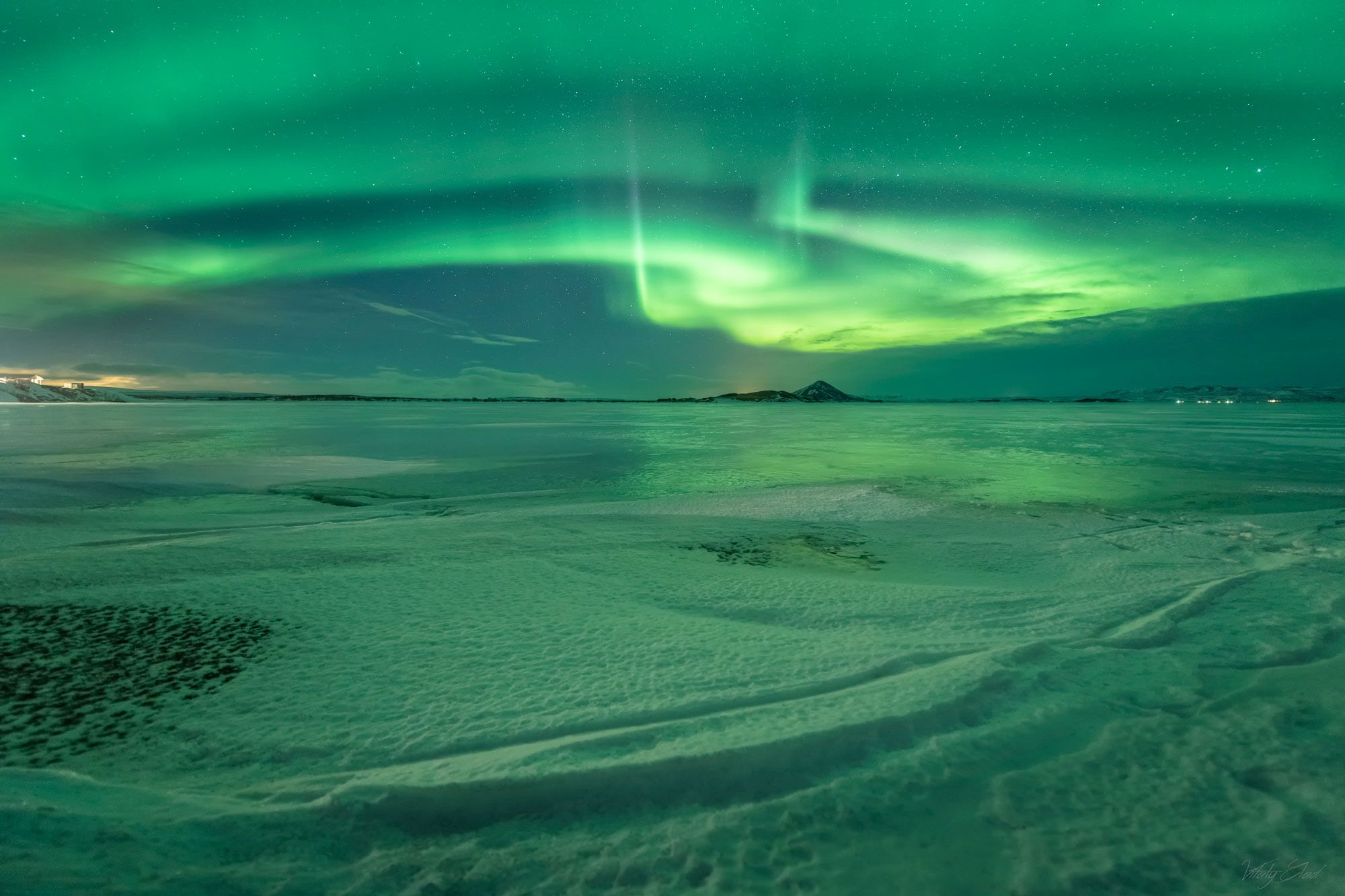 Iceland, Myvatn, auror, Vitaly Glad