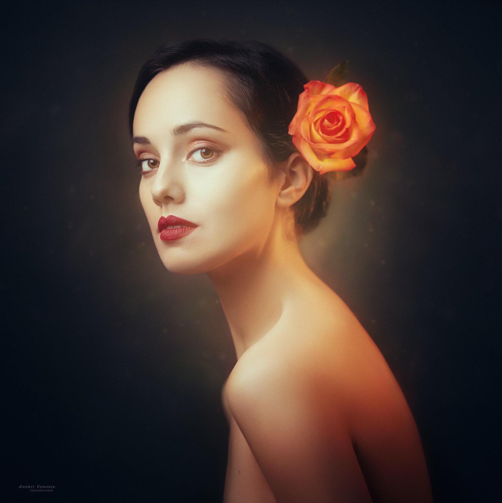 портрет, девушка, цветок, образ,глаза,, Андрей Воронин