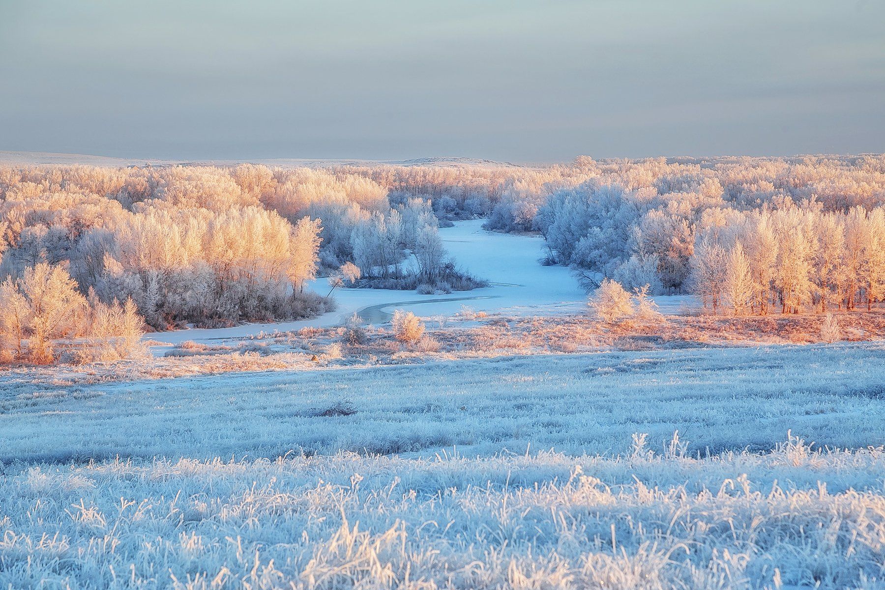 Орск река Урал зимой