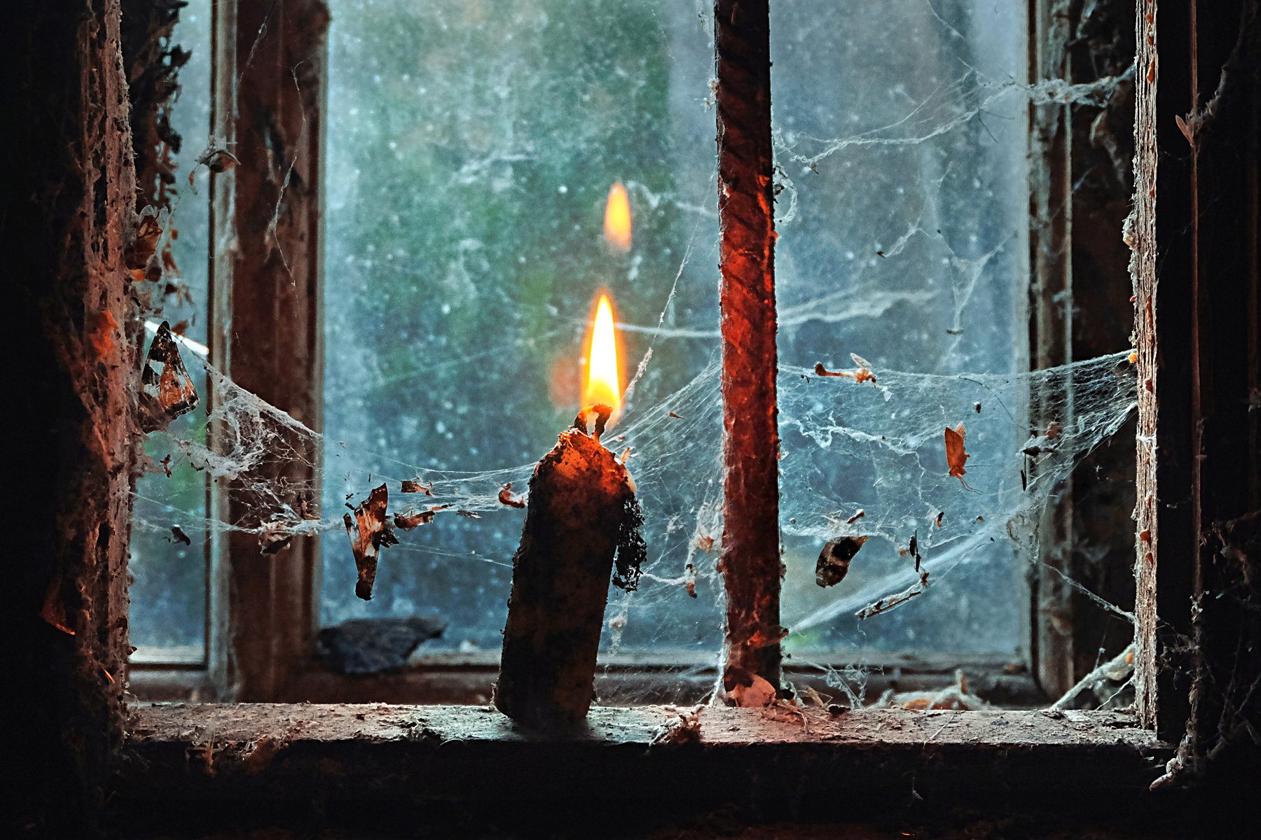 натюрморт, свеча, паутина, старый дом, Anna Saltykowa