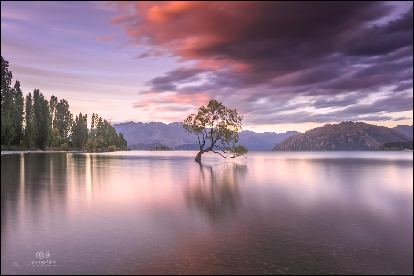 Новая Зеландия, озеро Ванака, путешествие, фототур, закат, Mikhail Vorobyev