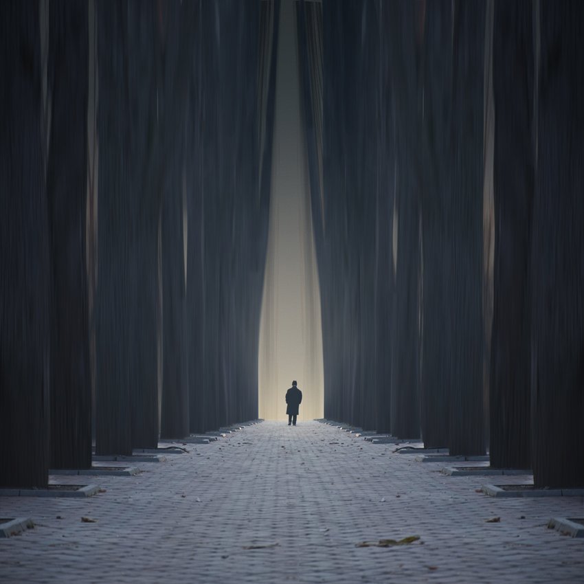 man, forest, tree, walk, sun, future, Caras Ionut