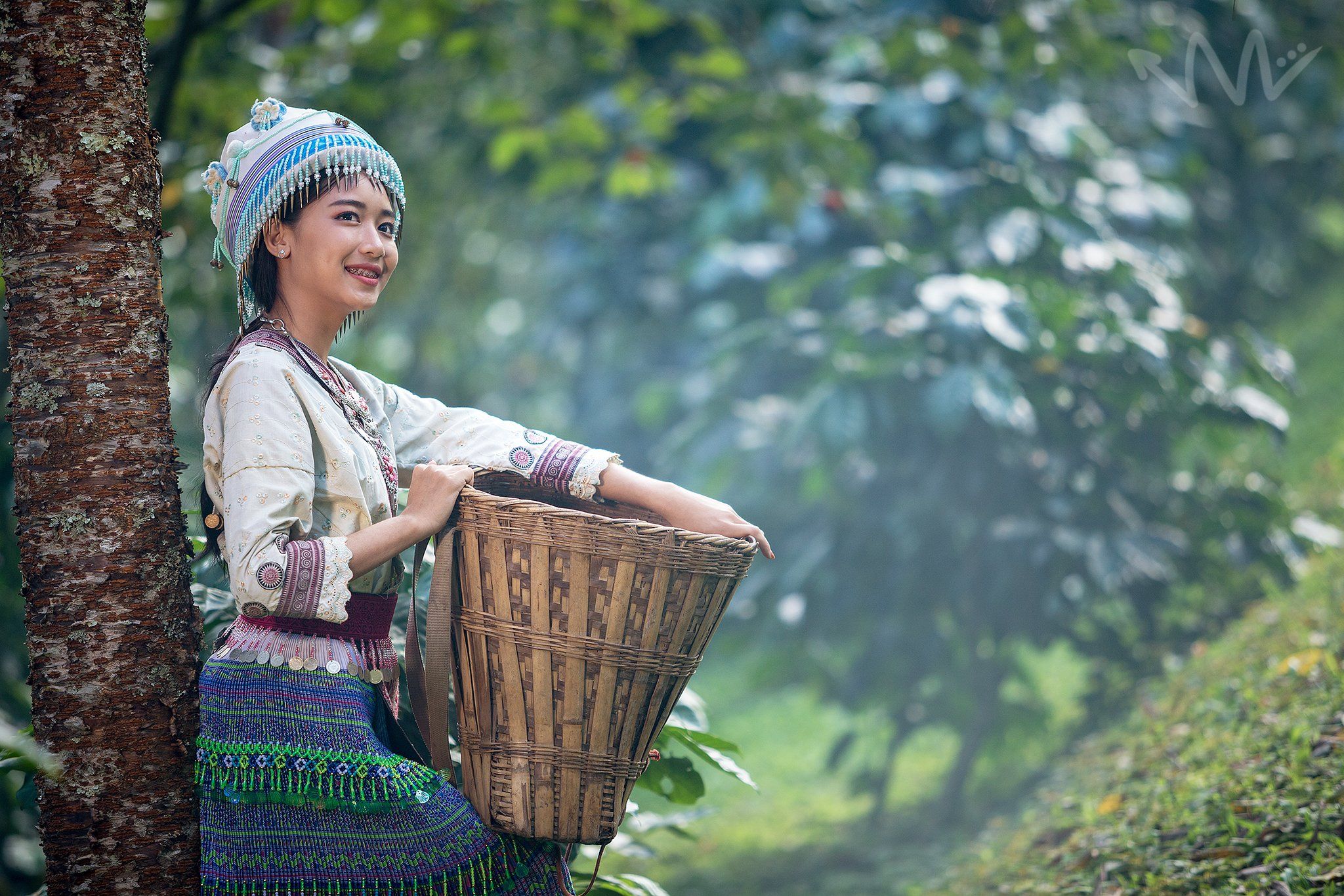 portrait,hmong,thailand,asia,coffee,female,woman,beautiful,, SUTIPOND SOMNAM