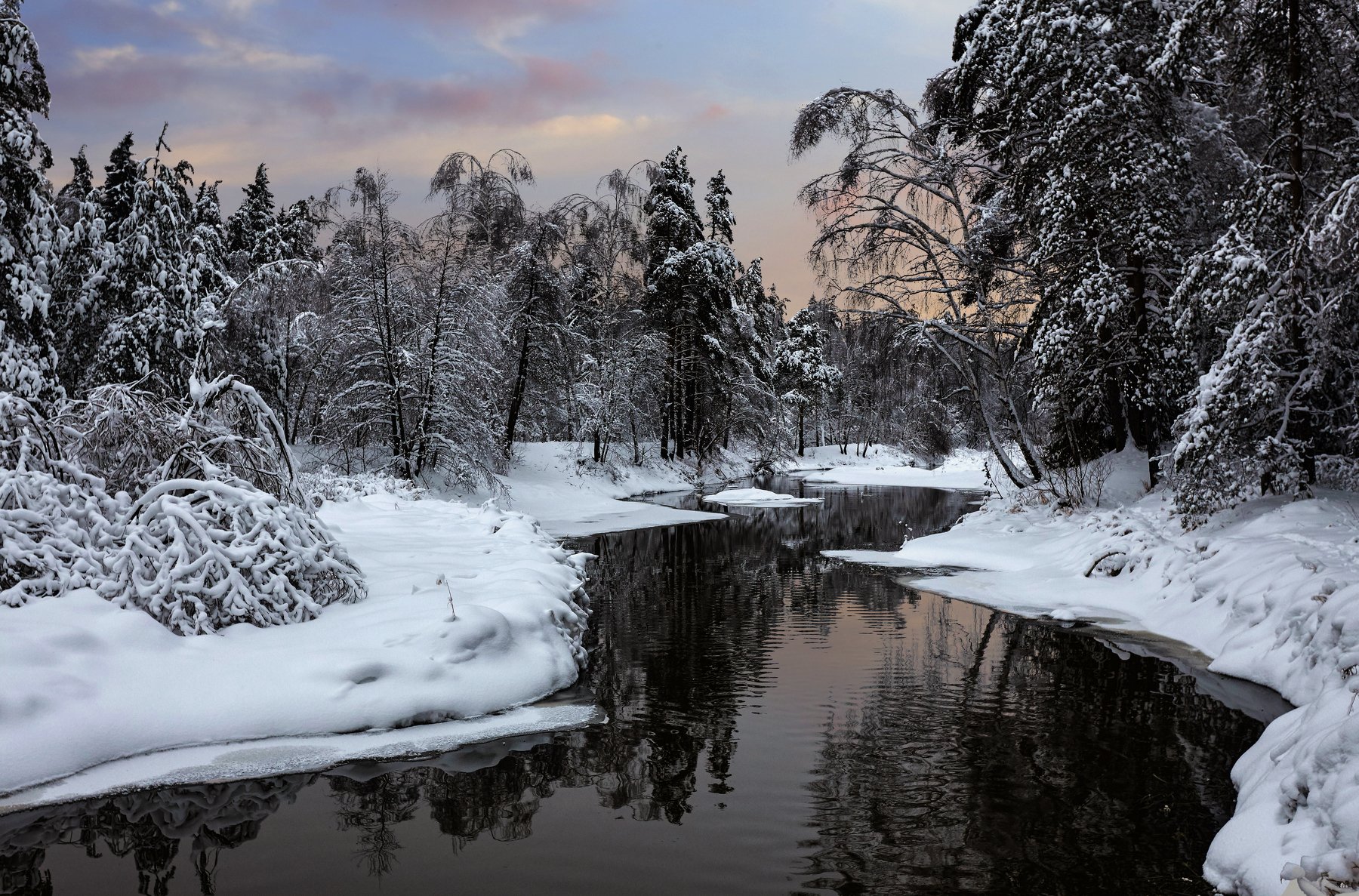 Река Нерская зима