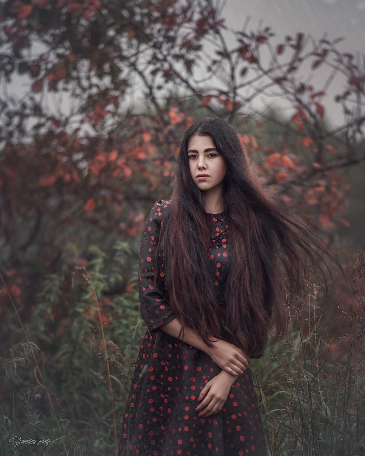 девушка, портрет, дождь, весна, настроение, girl, portrait, mood, rain, spring, Марина Семёхина