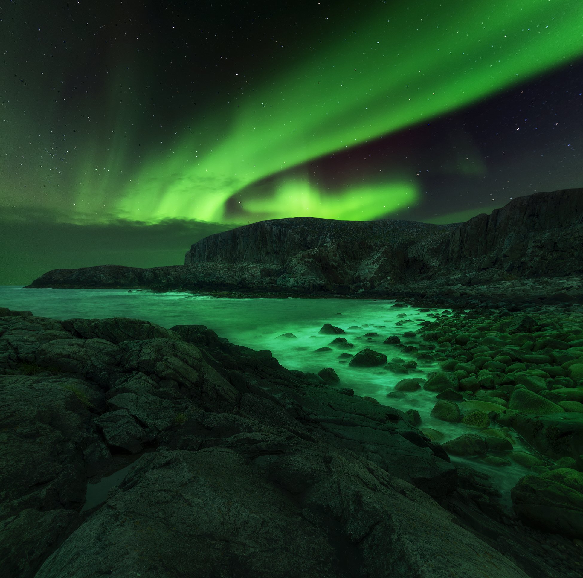 aurora borealis, северное сияние, кольский полуостров, север, россия, russia, Анастасия Малых