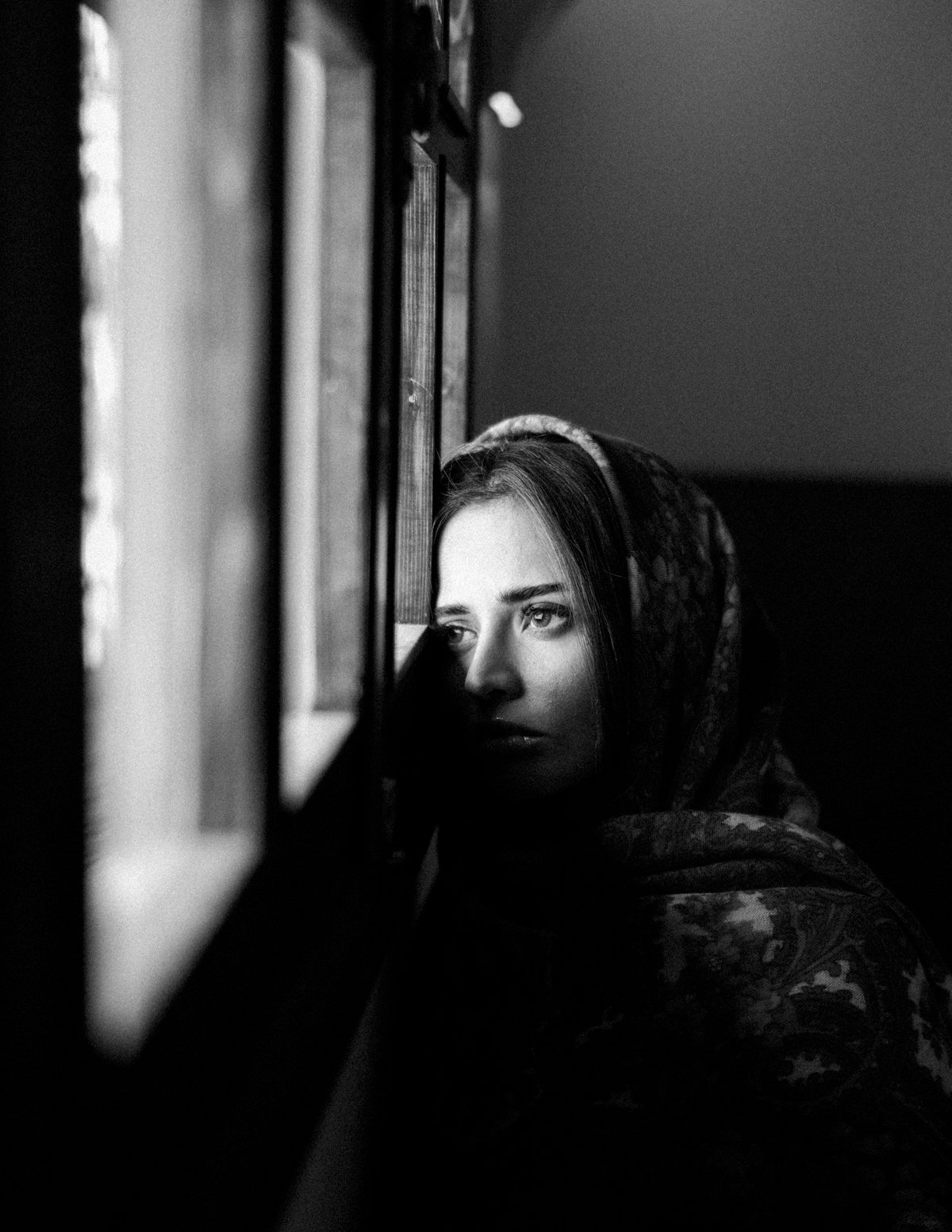 portrait, girl, Iran, Tehran, BW, Blackandwhite, look, soul, deep, fineart, story, Babak Fatholahi