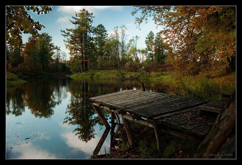 осень, озеро, листва., Krotov