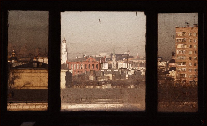 город, moscow, megapolis, окно, window, искажения, koniae'ff