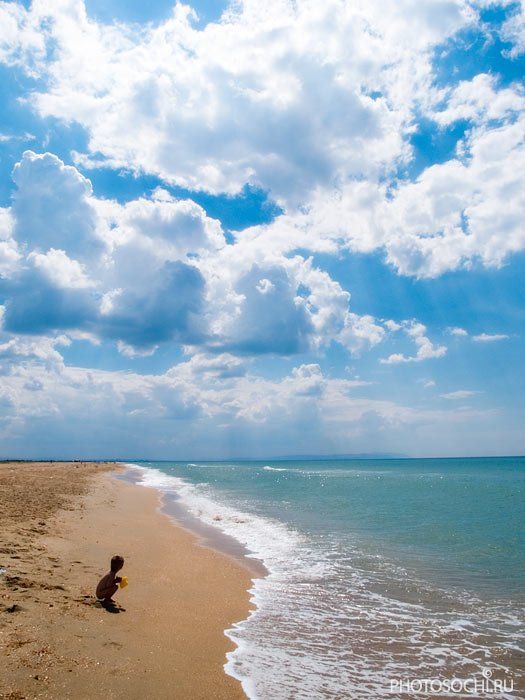 лето, море, облака, черное море, таманский полуостров, пляж, Евгений Харланов