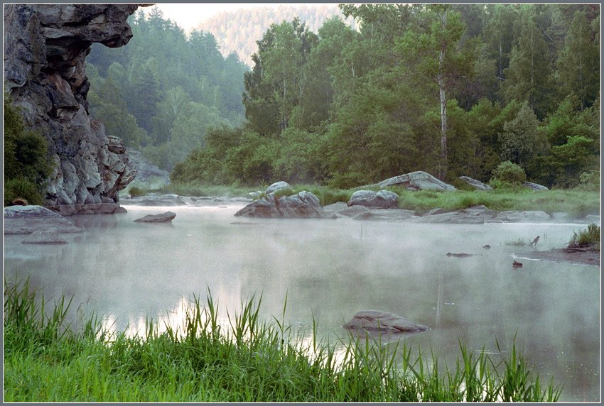 пейзаж,лето,река,туман, Качурин Алексей