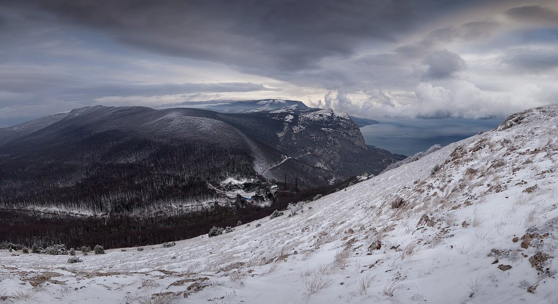 снег, крым, горы, зима, Алексей Пучков