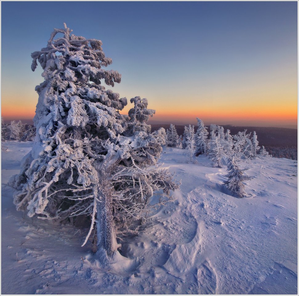 пейзаж, природа, урал, зима, горы, снег, рассветы, закаты, гух, Сергей Макурин
