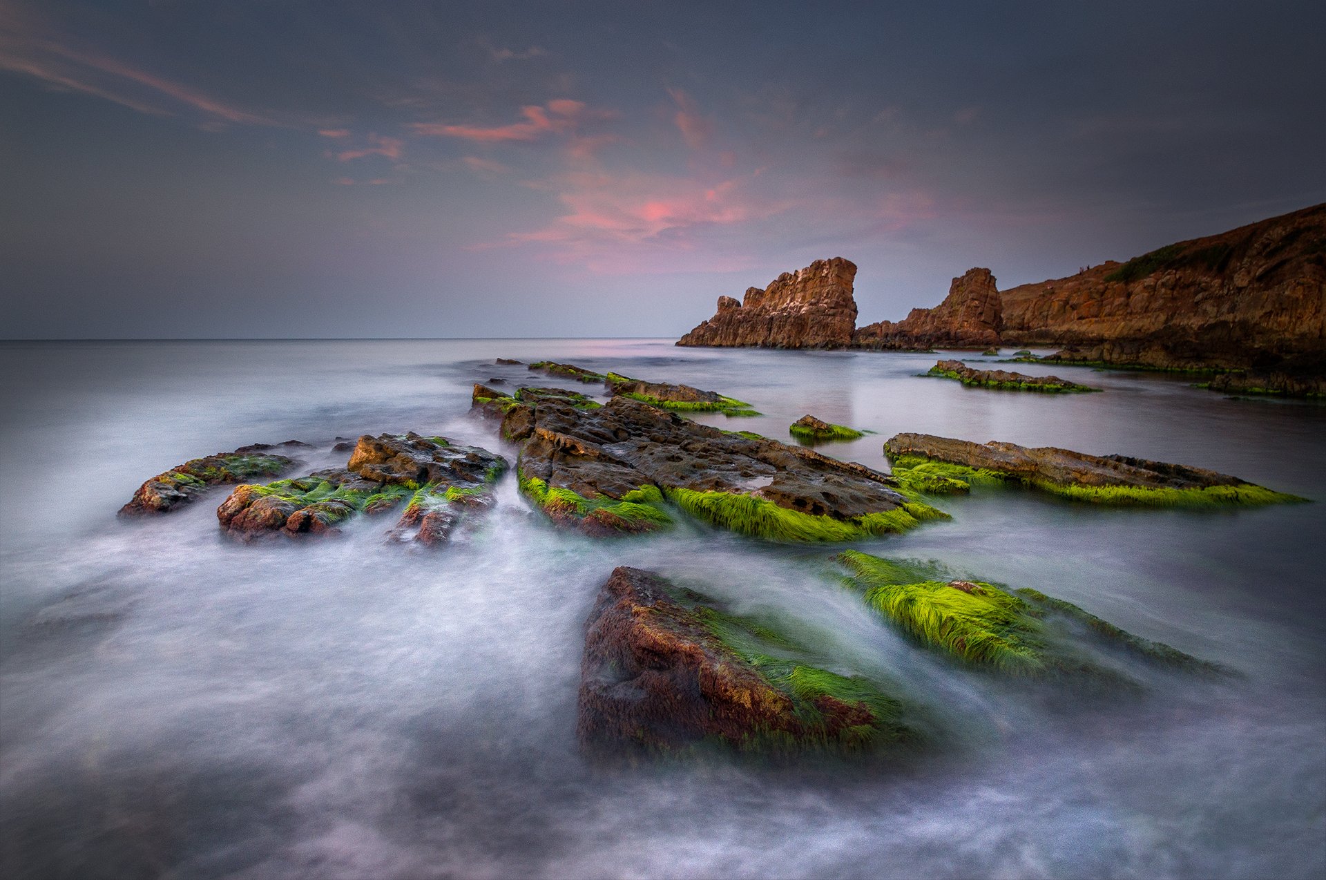 landscape nature seascape sunset rocks coastal coast beach sea seaside scenery waves, Александър Александров
