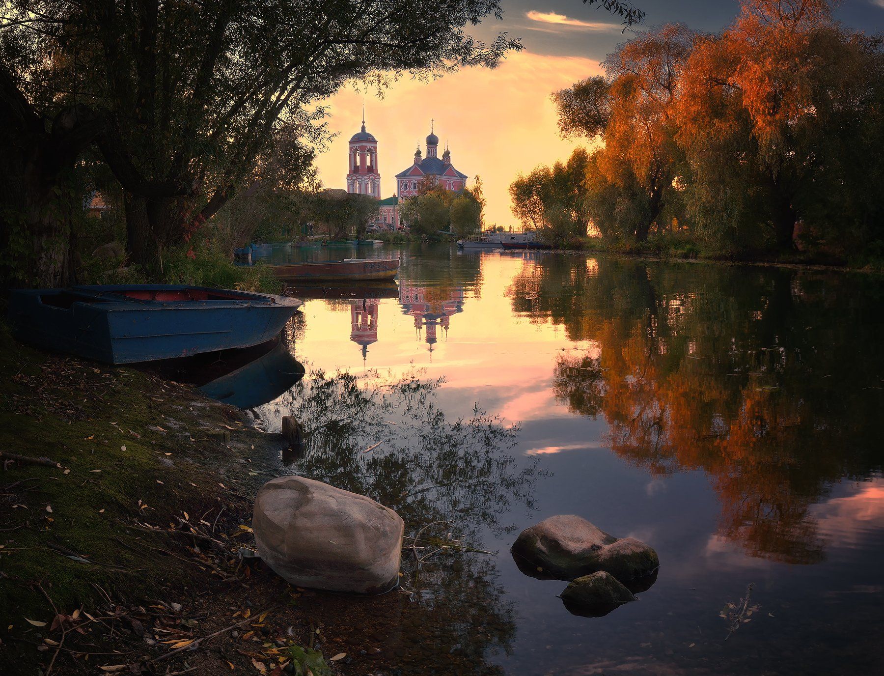 лес, природа, пейзаж, осень, река, вода, ручей, подмосковье, Алексей Никонов