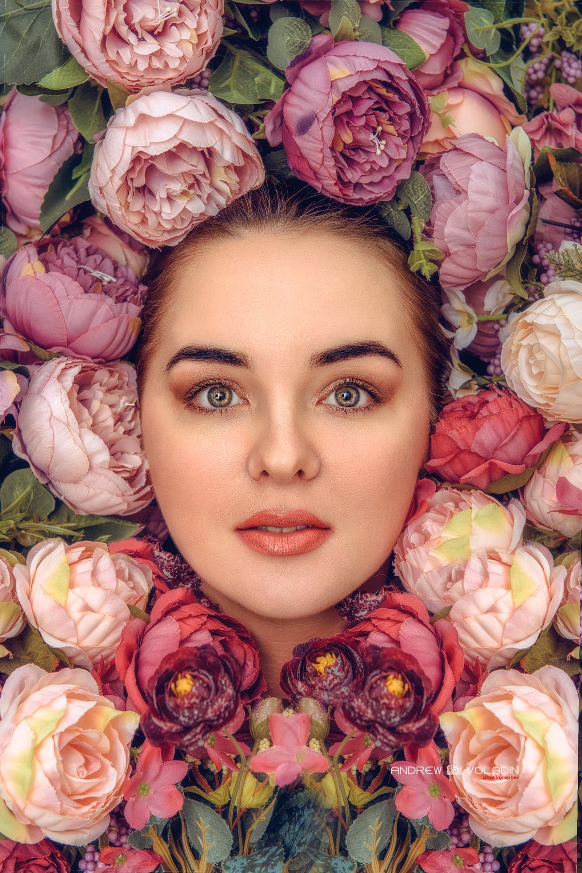портрет девушка цветы обложкажурнала красиво весна, Андрей Володин
