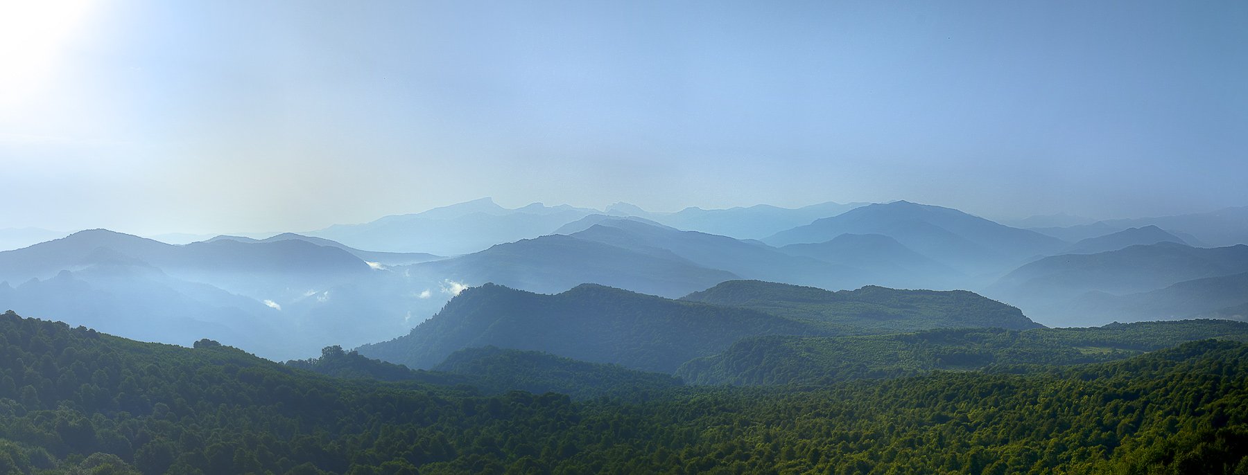 горы, дымка, утро, кавказ, голубые дали, тхач, панорама, Вадим de-Zigner Малышев