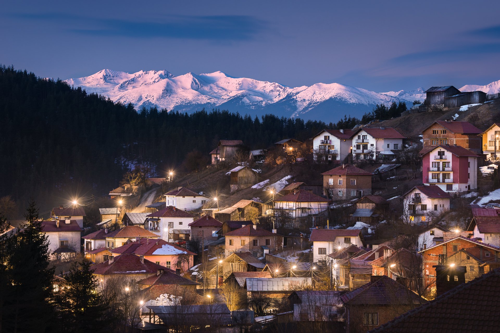 rhodope mountain, blue hour, bulgaria, pirin, Калин Панчев