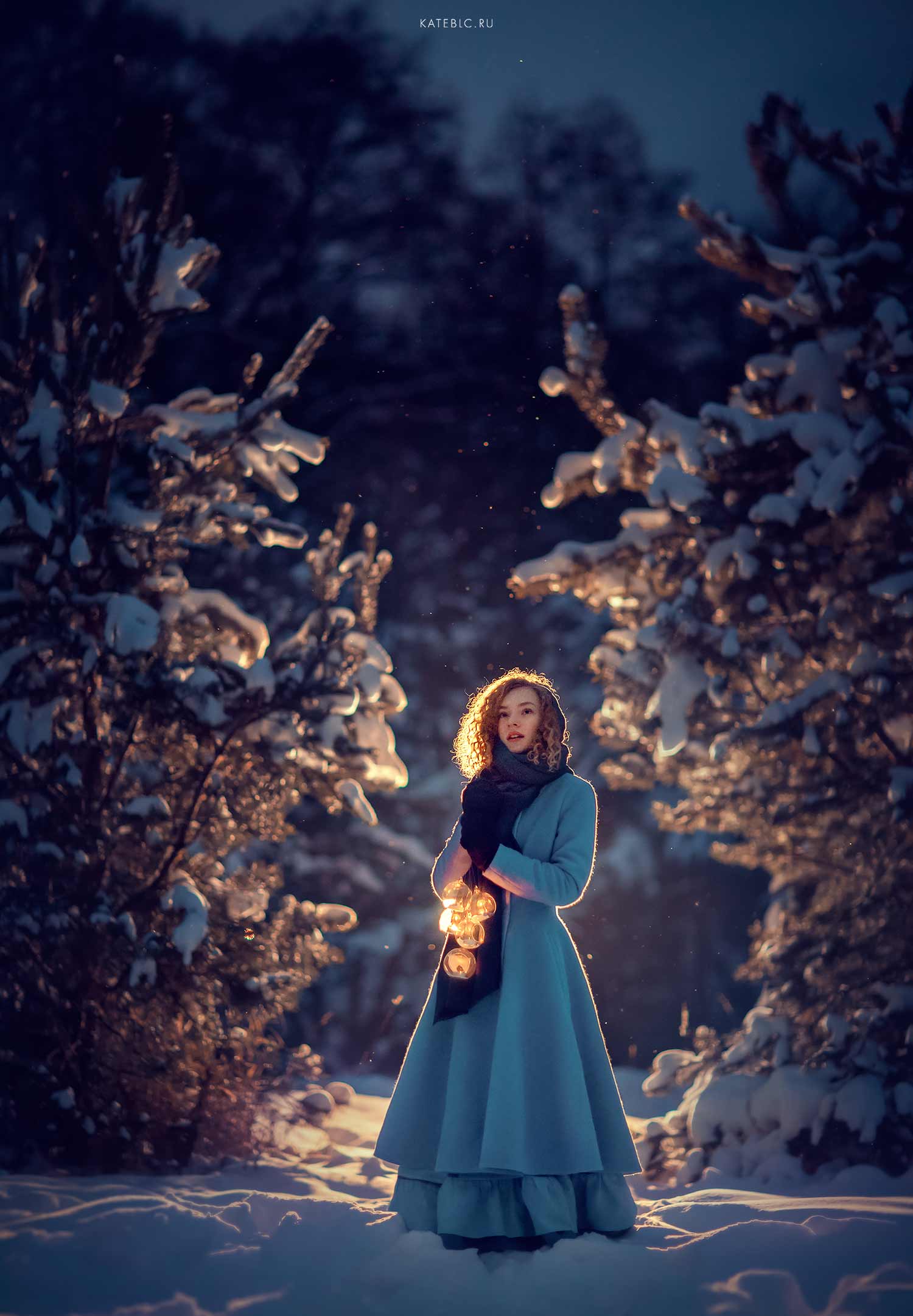 вечерняя фотография, фотосессия на природе, девушка, зима, Катрин Белоцерковская