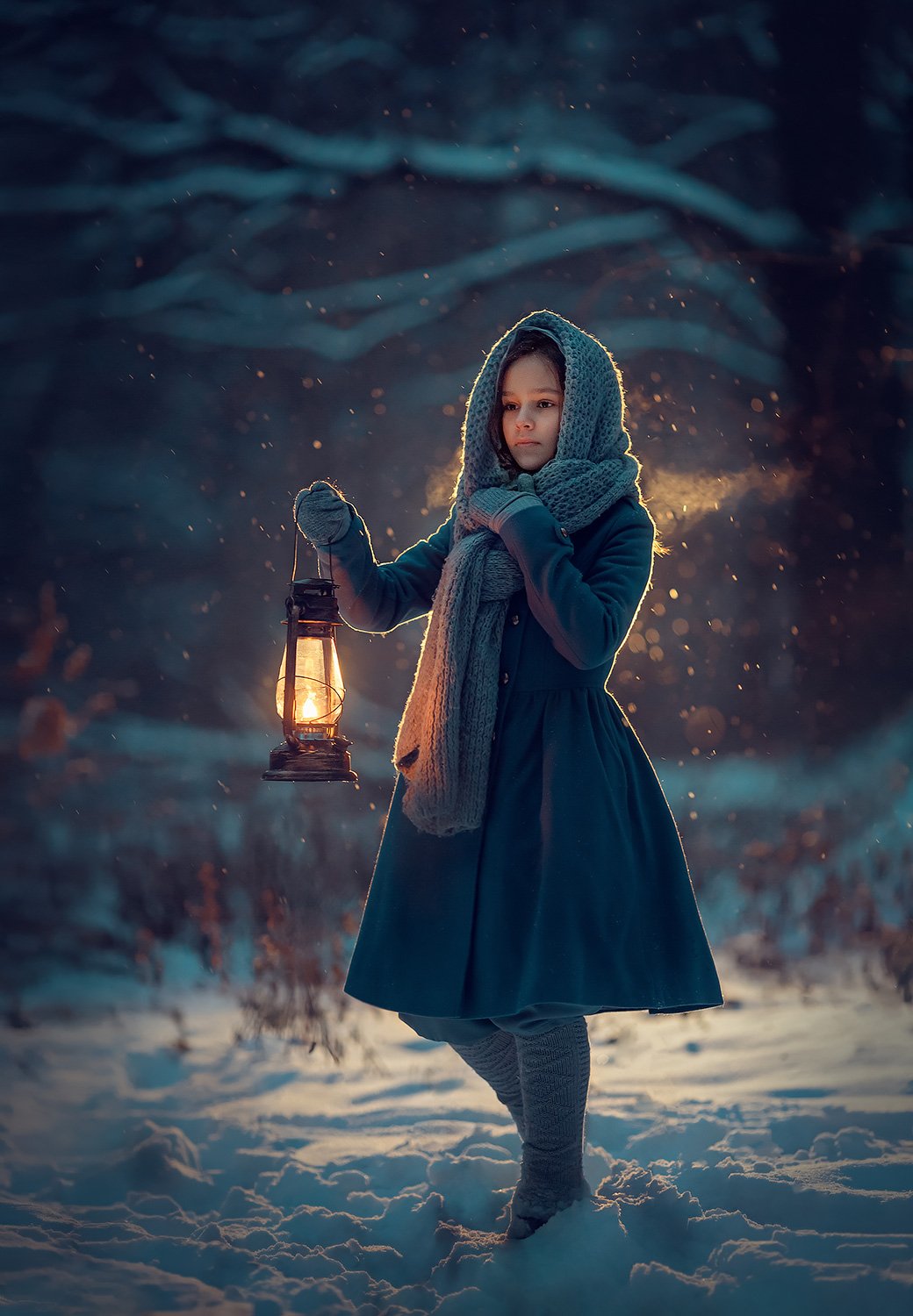 вечерняя фотография, фотосессия на природе, девушка, зима, Катрин Белоцерковская