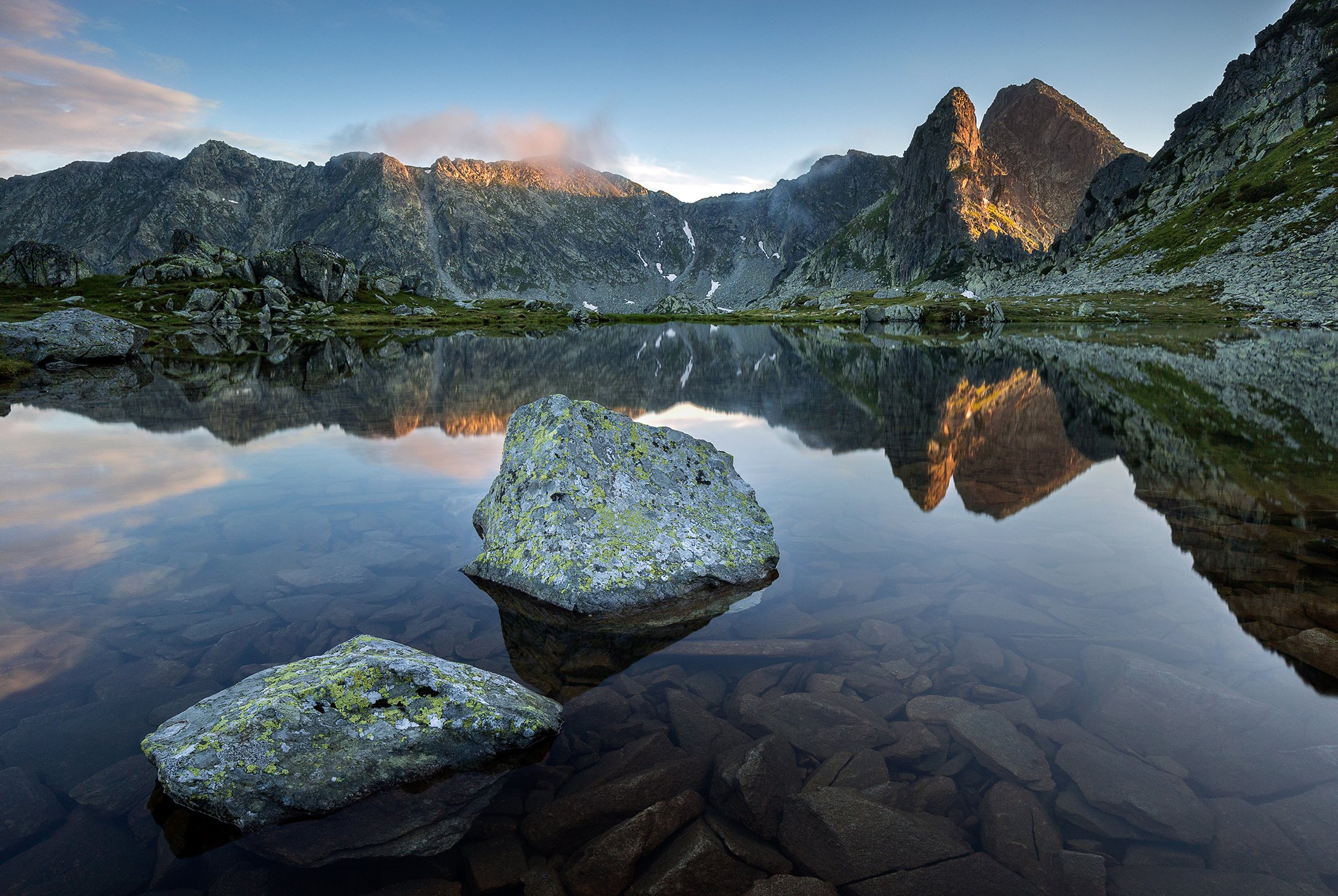 mountain, sunset, summer, ridge, landscape, travel, nature, peak ,romania, lake, colors, retezat, reflection, Lazar Ioan Ovidiu