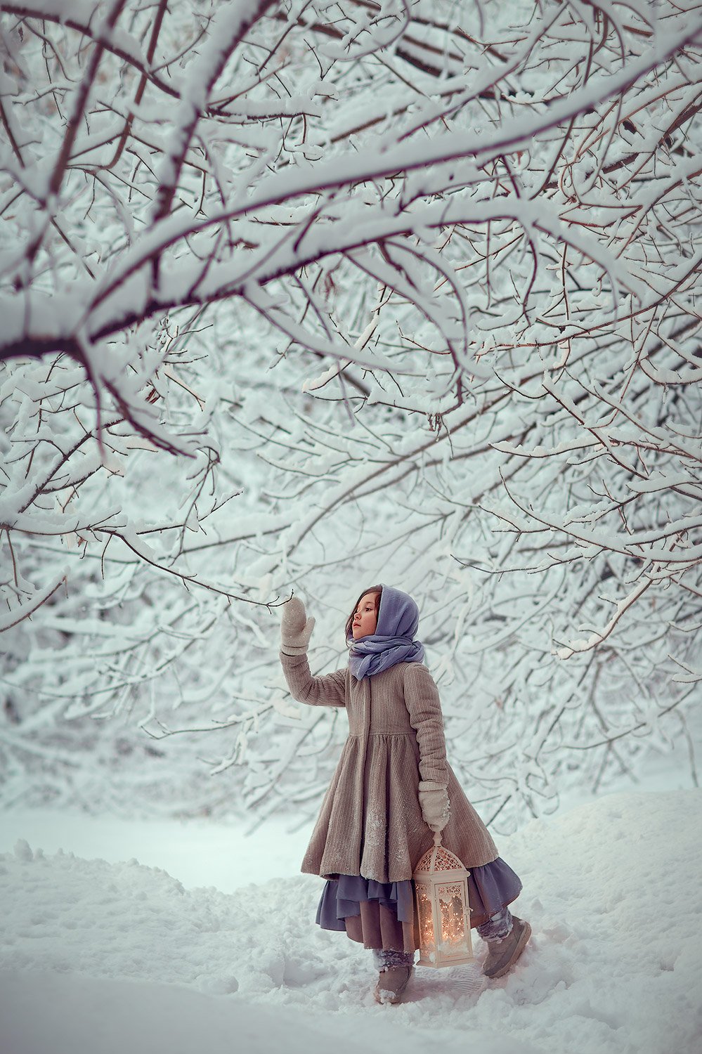 девочка, зимняя фотосессия, зима, лес, фотосессия на природе, детский фотограф, Катрин Белоцерковская