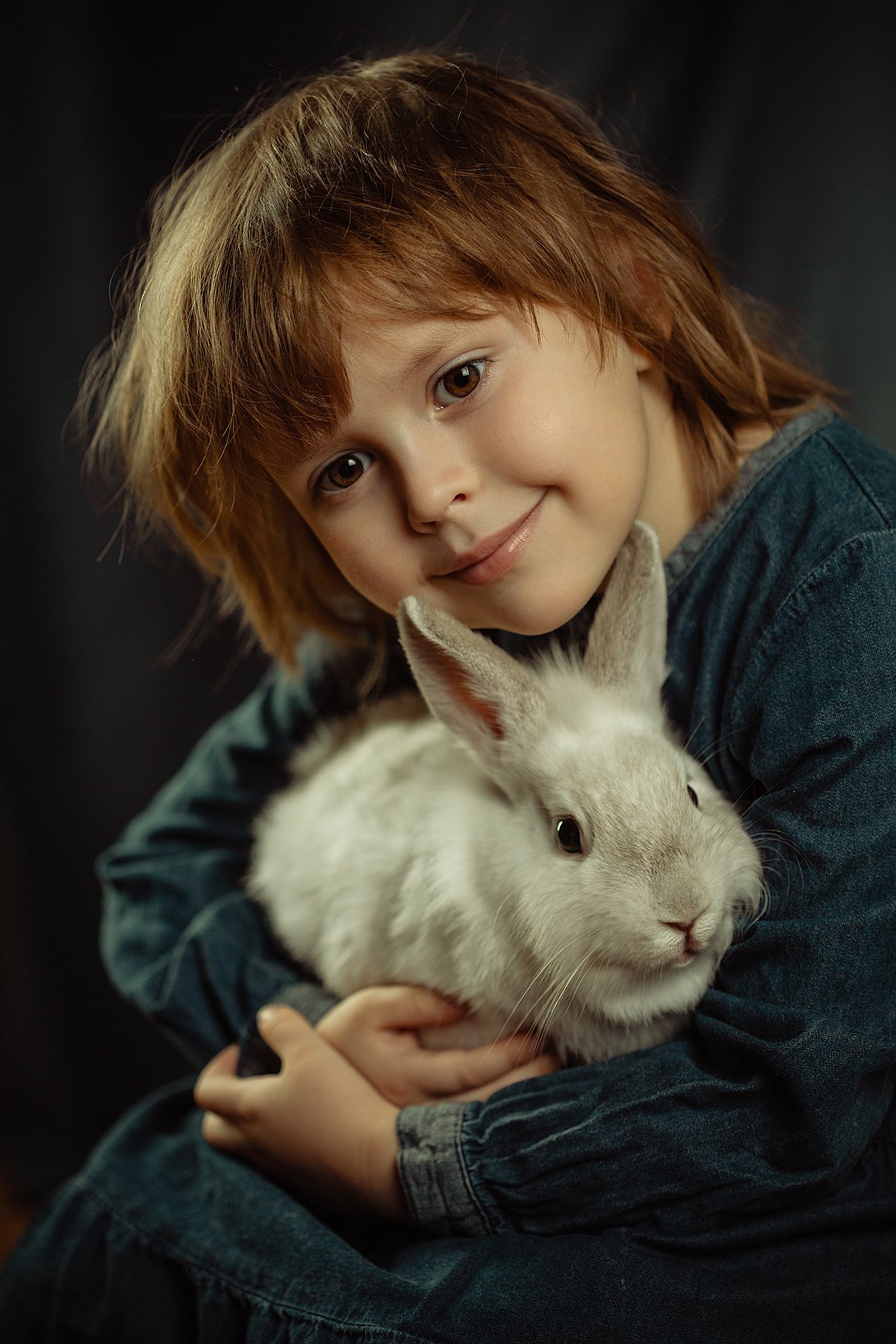 девочка, кролик, детский портрет, детская фотография, классический портрет, девочка с кроликом, Степан Сорокин
