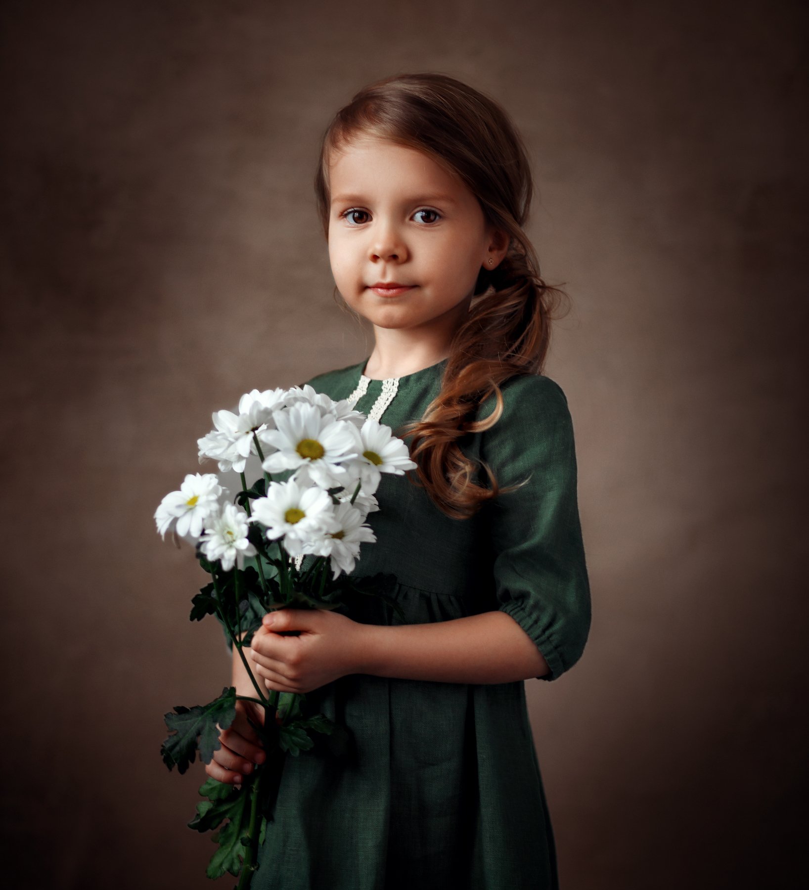 ребенок, портрет , цветы, Алексей Баталов