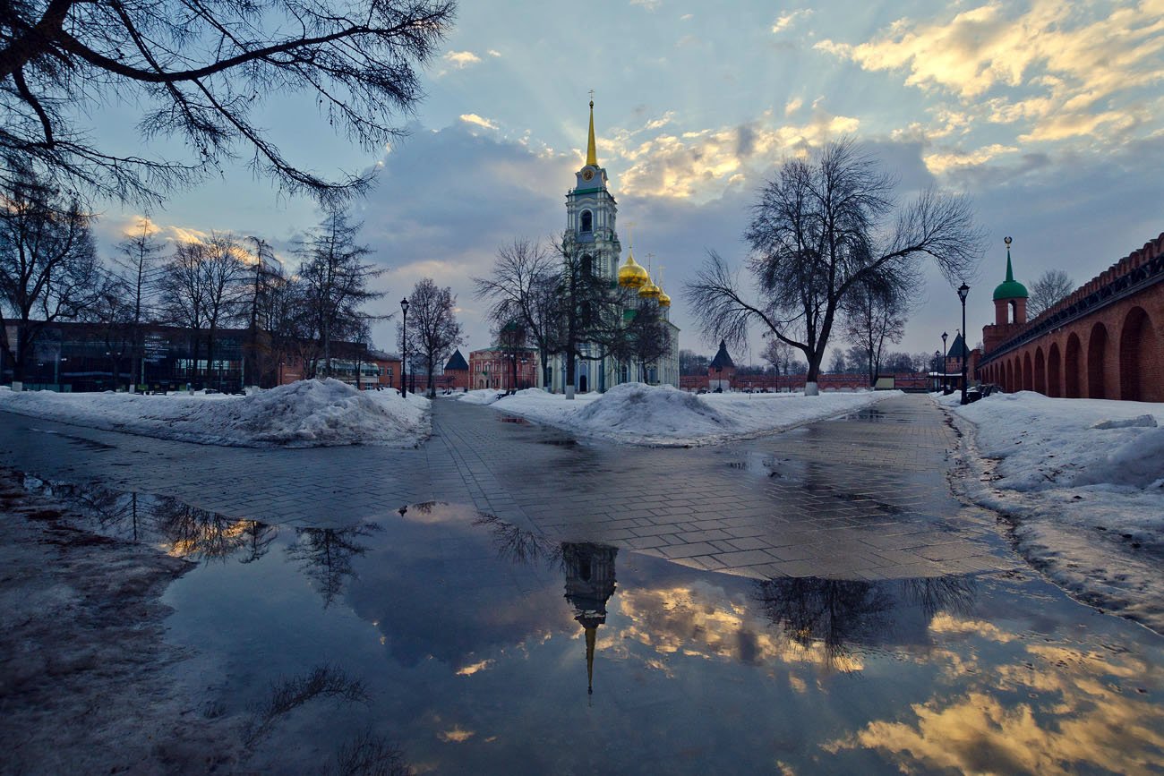 город, тульский кремль, успенский собор, весна, Михаил Агеев