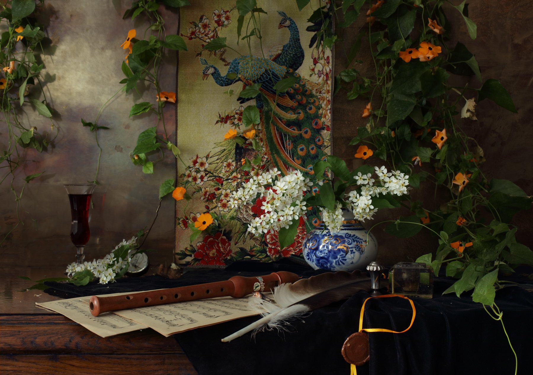 цветы, сирень, музыка, флейта, свет, Андрей Морозов