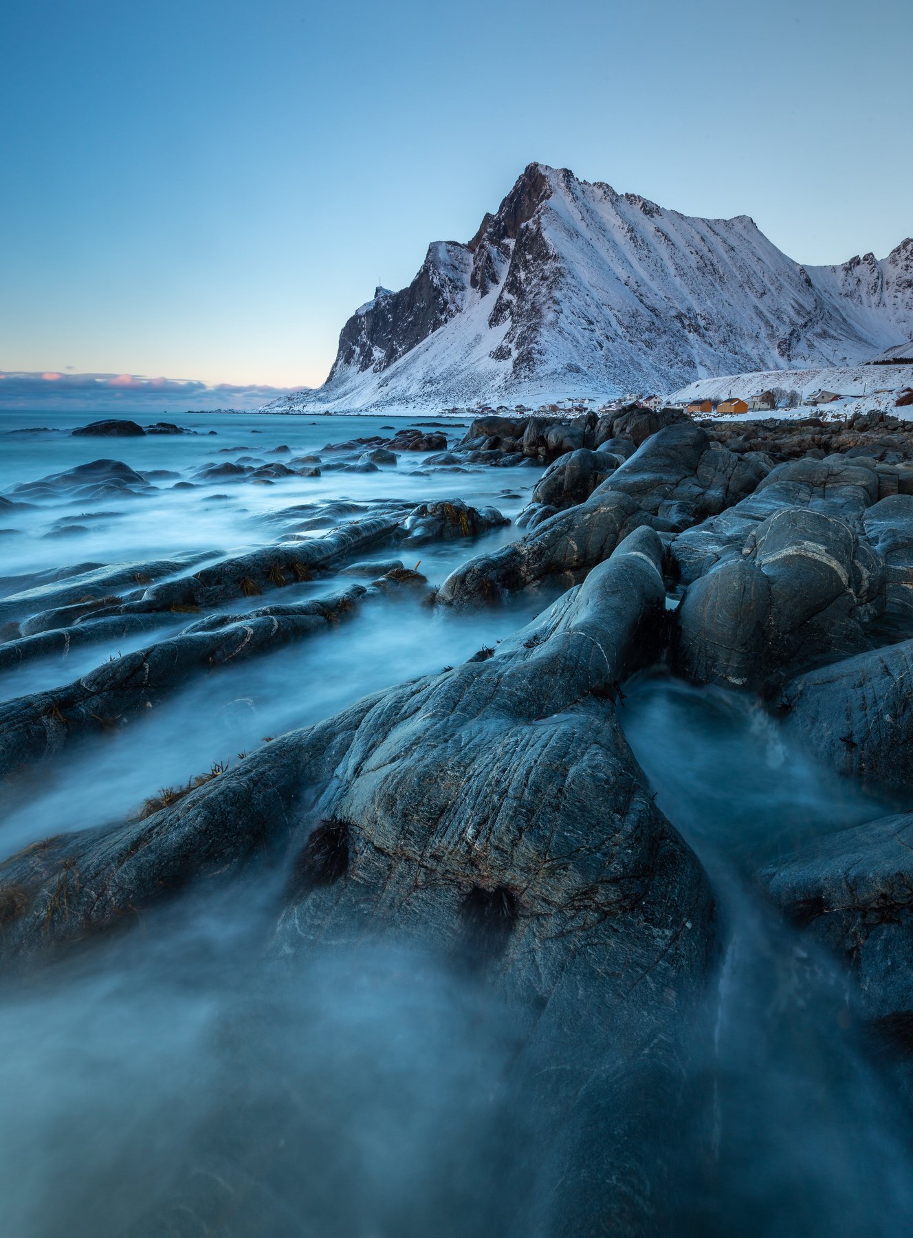 vikten,lofotoen,norway,norwegian,scandinavia,nature,natural,blue hour,shore,coast,coastal,rocks,north,northern, Adrian Szatewicz