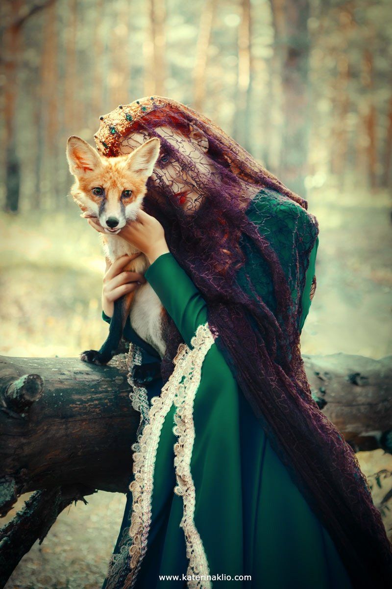 fox, queen, fairy, forest, Катерина Клио