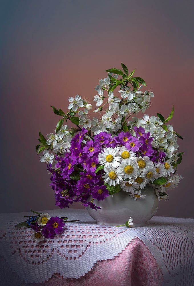 натюрморт с примулами,весенний букет,цветы,художественное фото,искусство., Людмила Костюченко