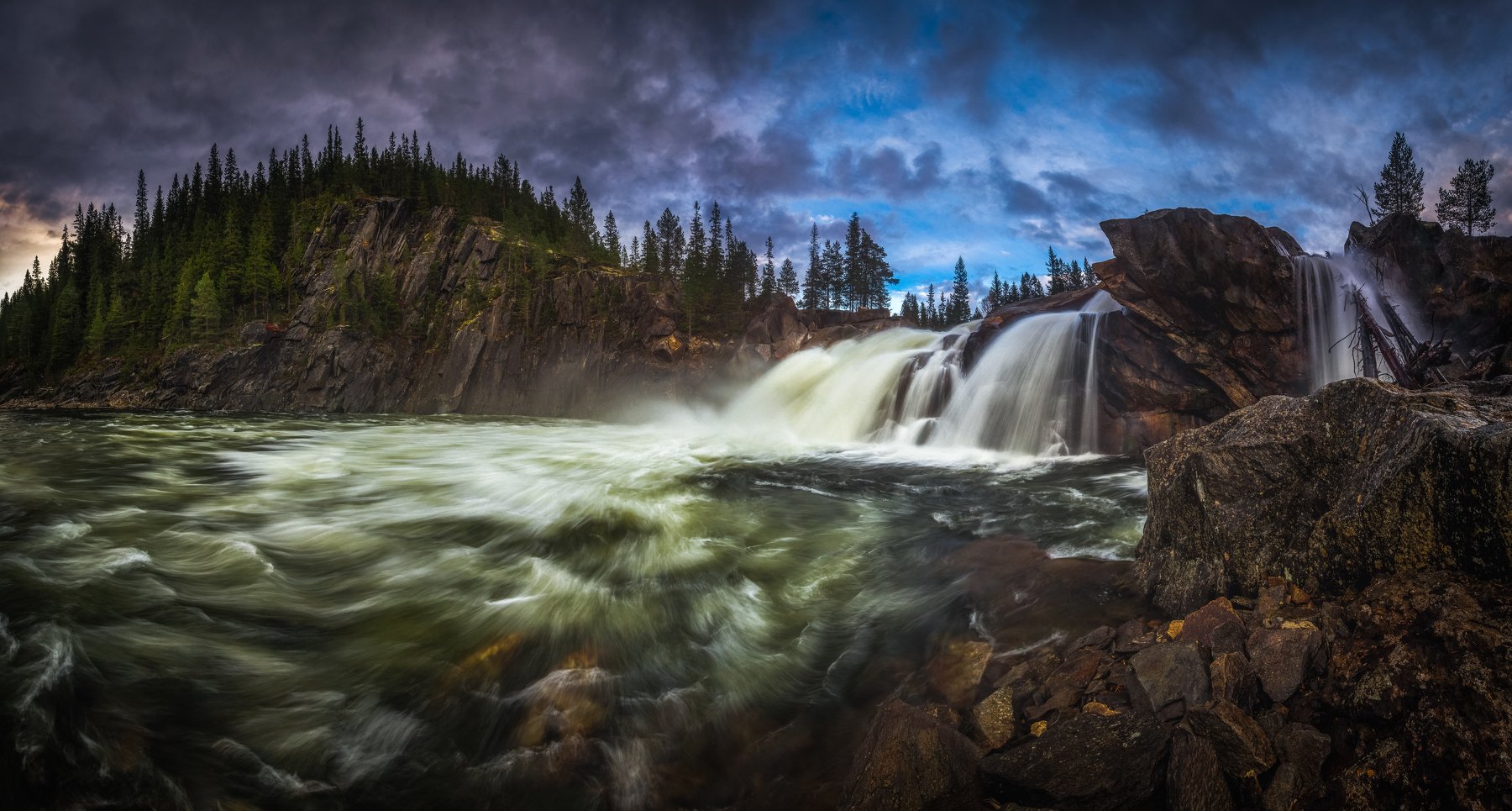 waterfall,norway,norwegian,nature,natural,landscape,river,stream,falls,panorama,panoramic,long exposure,, Adrian Szatewicz
