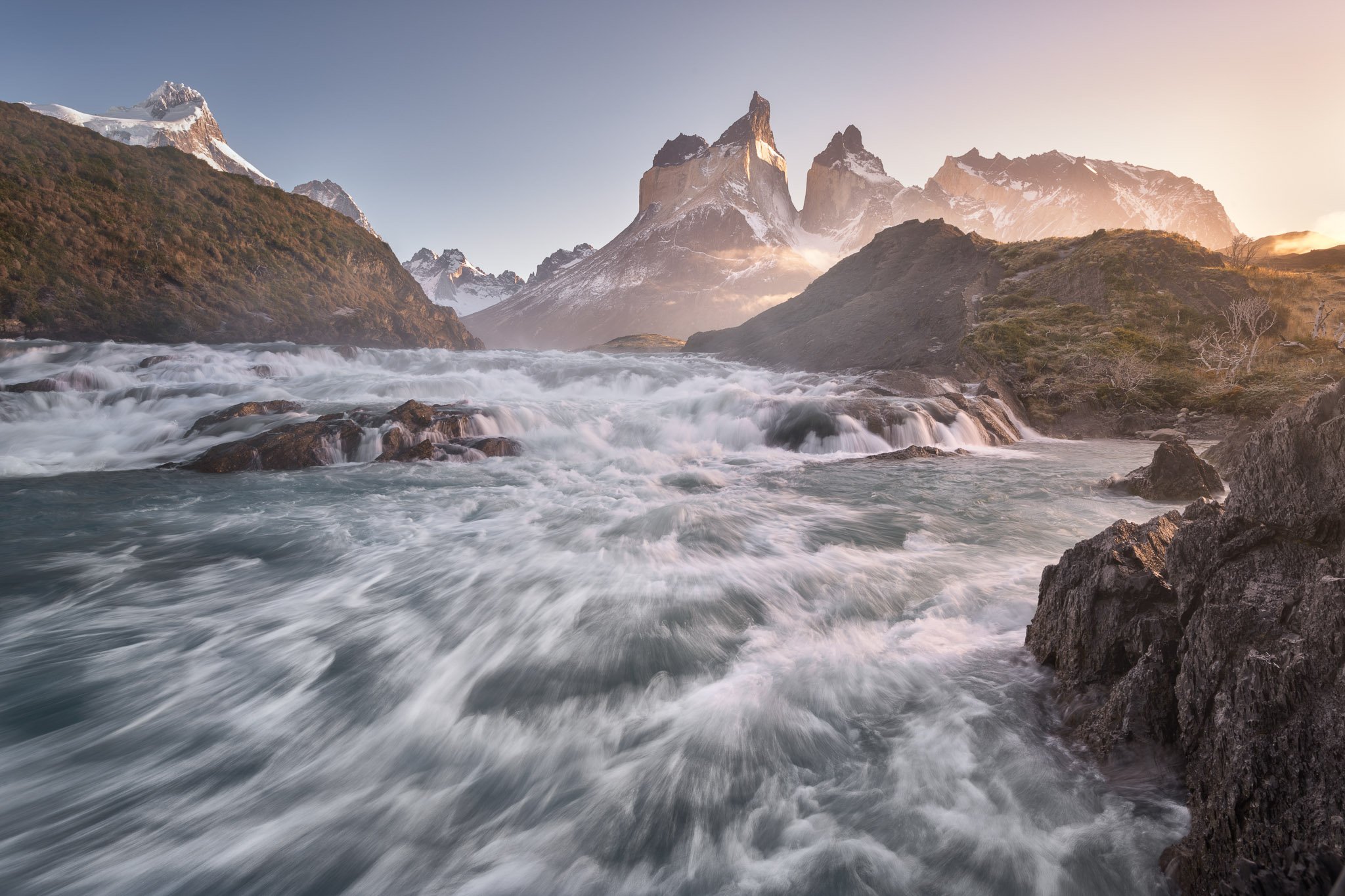 america, andes, basalt, blue, chile, cliff, cuernos, del, dramatic, glacier, hiking, hill, history, island, lago, lake, landmark, landscape, light, morning, mountain, national, nature, outdoor, paine, park, patagonia, peak, pehoe, range, rock, rough, scen, Andrey Omelyanchuk