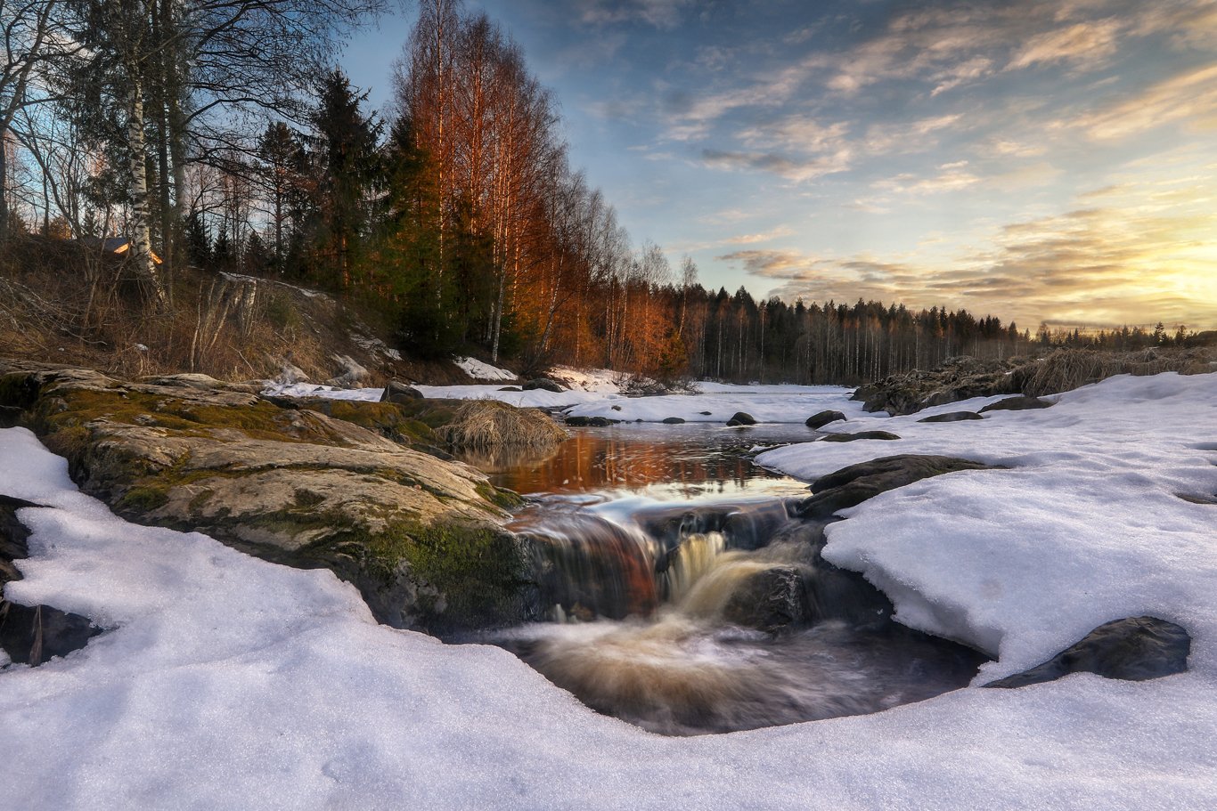 Ранняя Весна пейзаж Финляндия