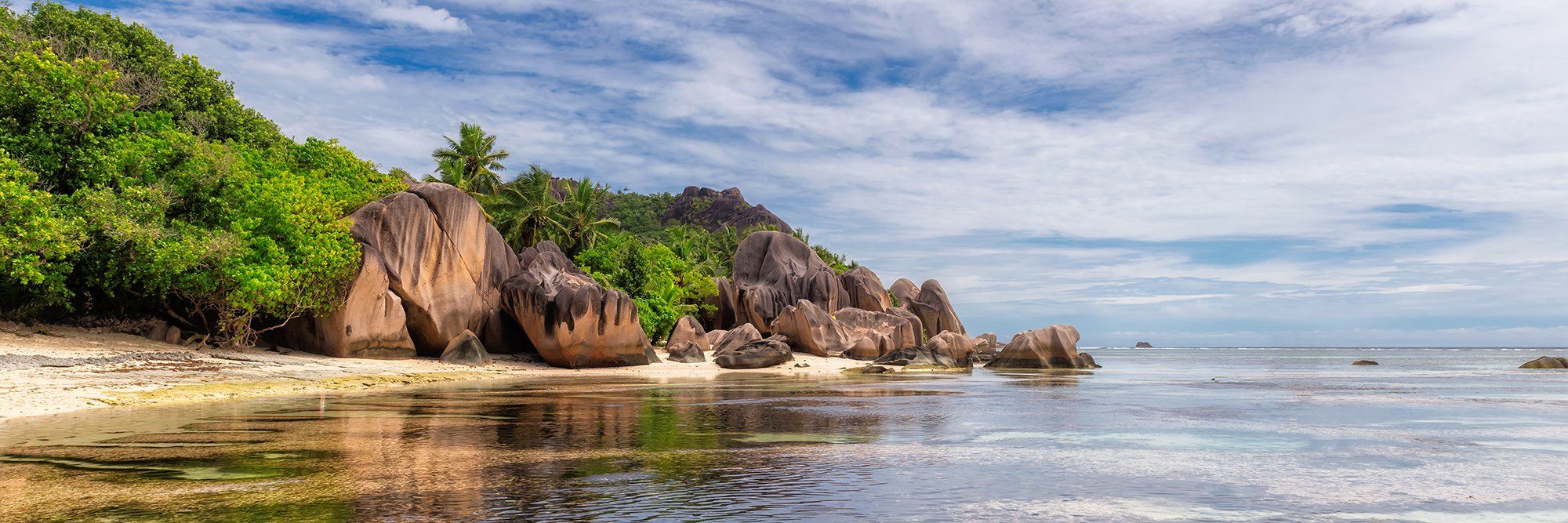 seychelles, beach, island, tropical, digue, la, palm, anse, sand, dargent, water, sea, paradise, ocean, source, nature, tree, summer, travel, rock, granite, landscape, coast, coastline, sky, stone, argent, panorama, panoramic, exotic, Dmitry Vinogradov