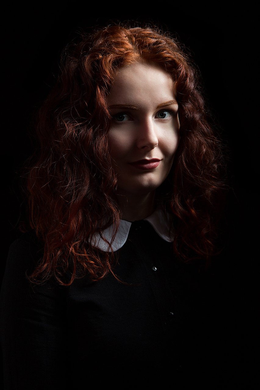 рыжая, девушка, портрет, женский, кудри, волосы, свет, объем, Дарья Комарова