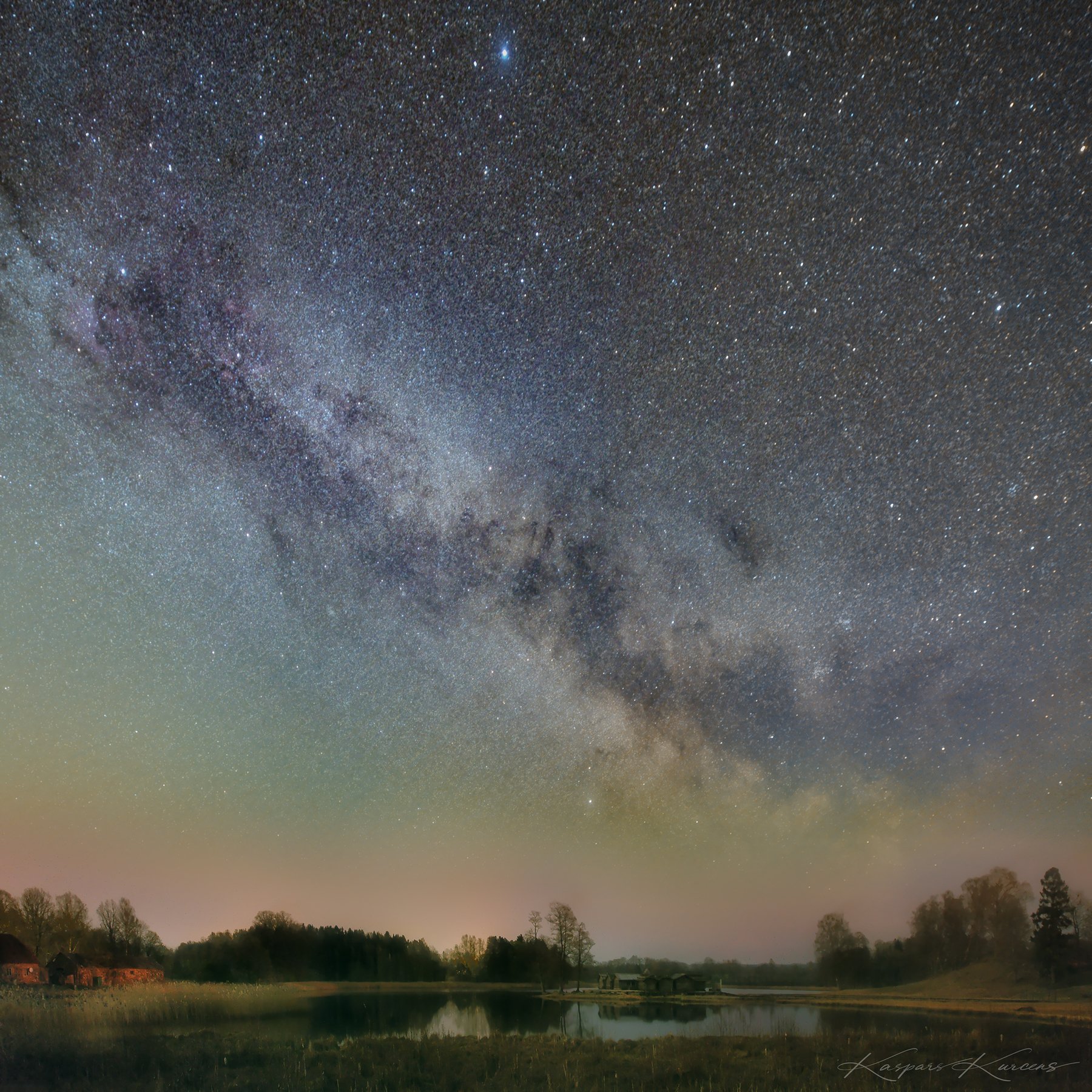 night, milkyway, stars, nightscape, Kaspars Kurcens