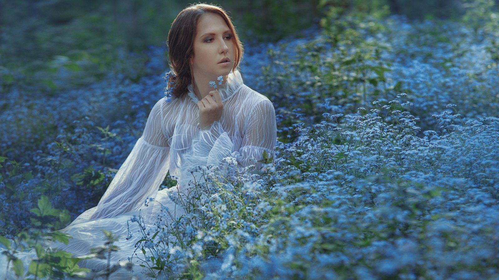 portrait, woman, light, canon, minsk, beautiful, forest, blue, sun, Алексей