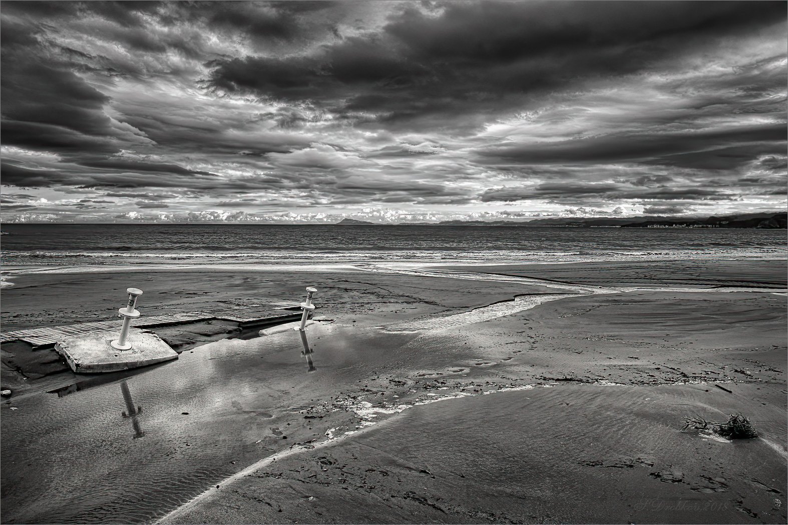 пляж, небо, облака, море, Sergey Drobkov