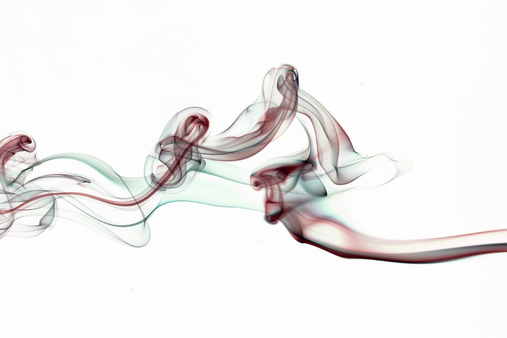smoke, abstract, white background, Nikolay Tatarchuk