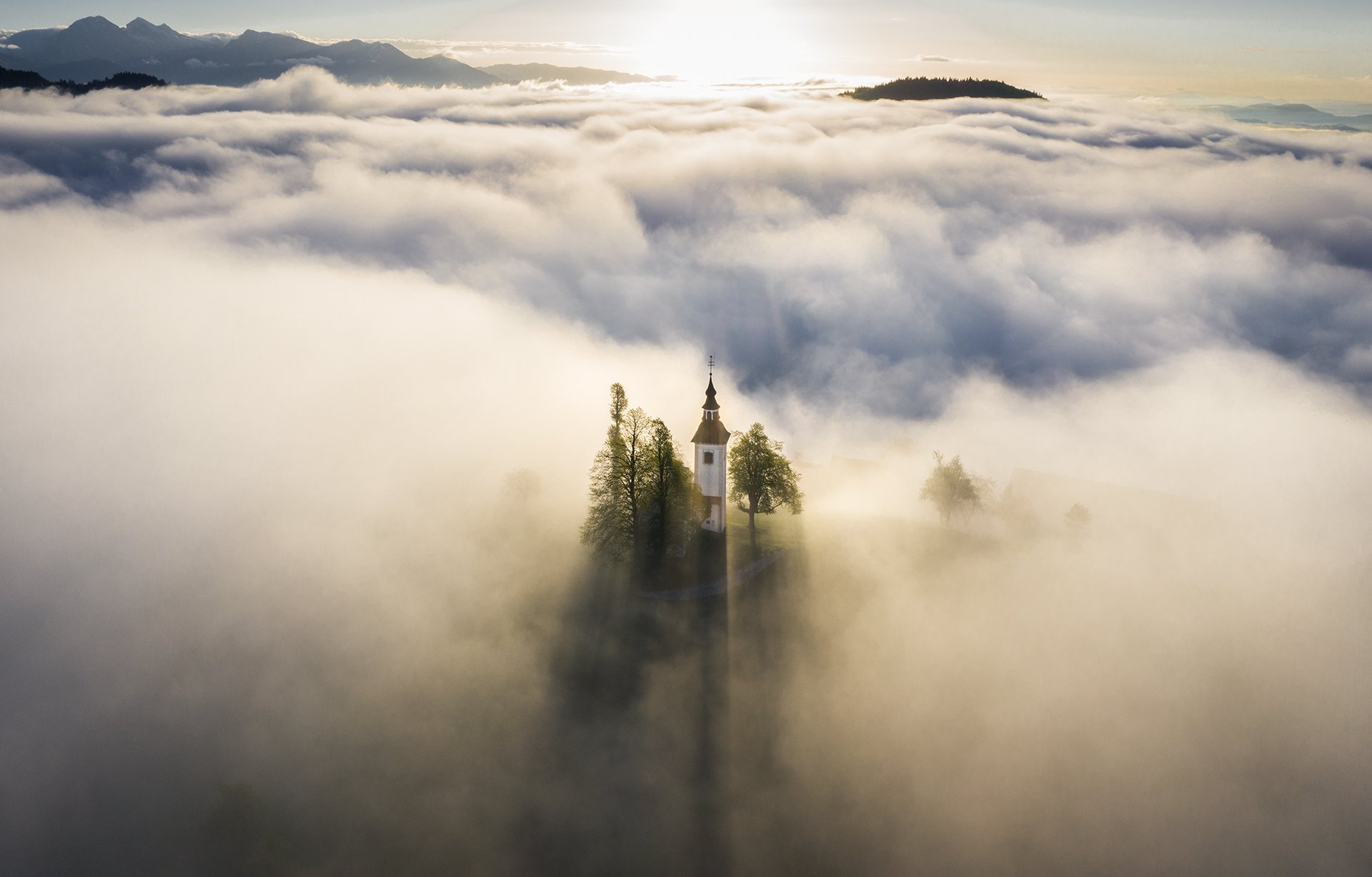 пейзаж, туман, рассвет, природа, dusk, landscape, drone, mist,fog, Дмитрий Иванов