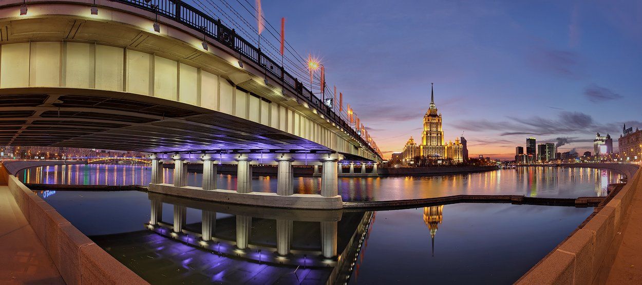 radisson, гостиница украина, москва, новоарбатский мост, закат, Денис Сорокин