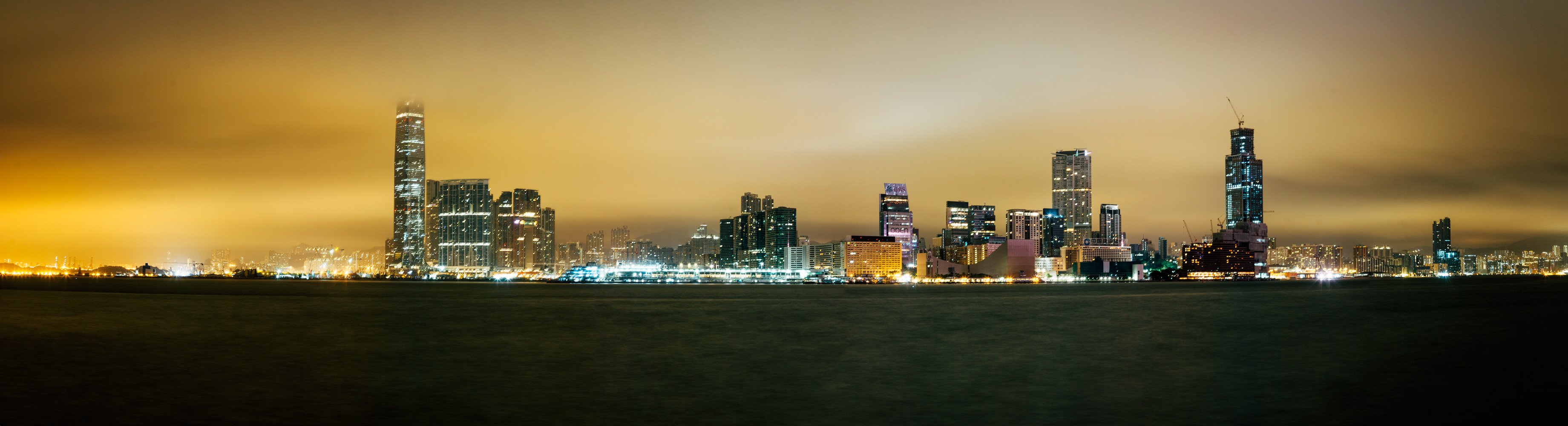 Hong Kong, Asia, cityscape, night,, Виталий Мытник